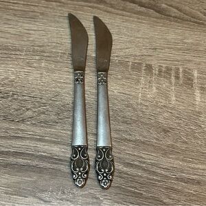 Vintage National Stainless Steel Flatware 2 Knives Knife OLAF Japan Retro